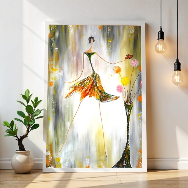 Impression Photo Dame avec papillon (Créateur téléchargé)