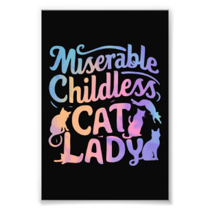 Impression Photo Dame Chaton Sans Enfant Misérable