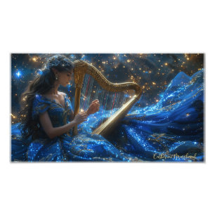 Impression Photo Dame Cosmic Bleue