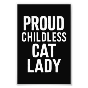 Impression Photo Dame de chat sans enfants pour femme maman de chat