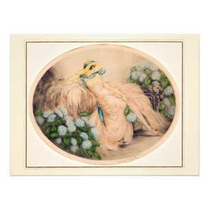 Impression Photo Dame rose de Louis Icart