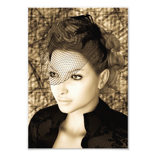 Impression Photo Dame Vintage (Devant)