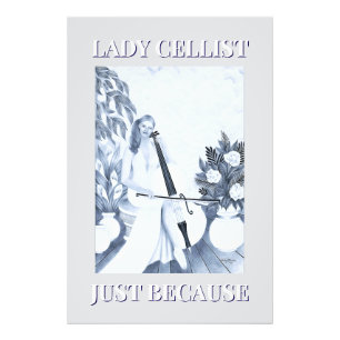 IMPRESSION PHOTO DAME VIOLONCELLISTE