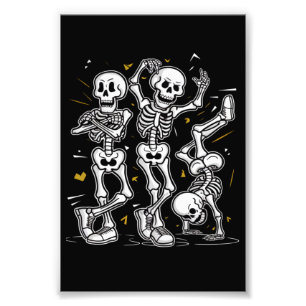 Impression Photo Dancing Skeletons Dance Challenge Halloween