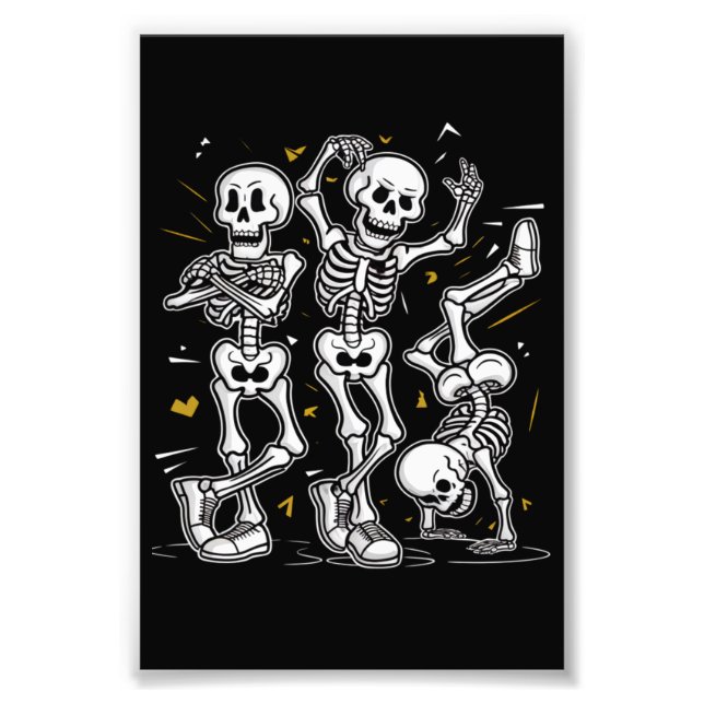 Impression Photo Dancing Skeletons Dance Challenge Halloween (Devant)