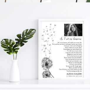 Impression Photo Dandelions A Je suis assis dans l'Affiche de bienv