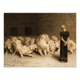 Impression Photo Daniel in the Lions Den, 1875 par Briton Riviere