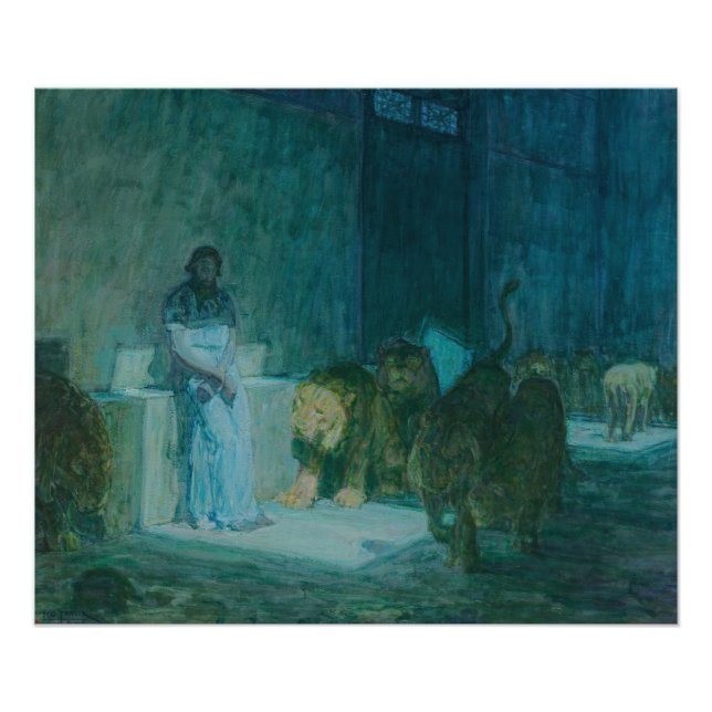 Impression Photo Daniel in the Lions' Den par Henry Ossawa Tanner (Devant)