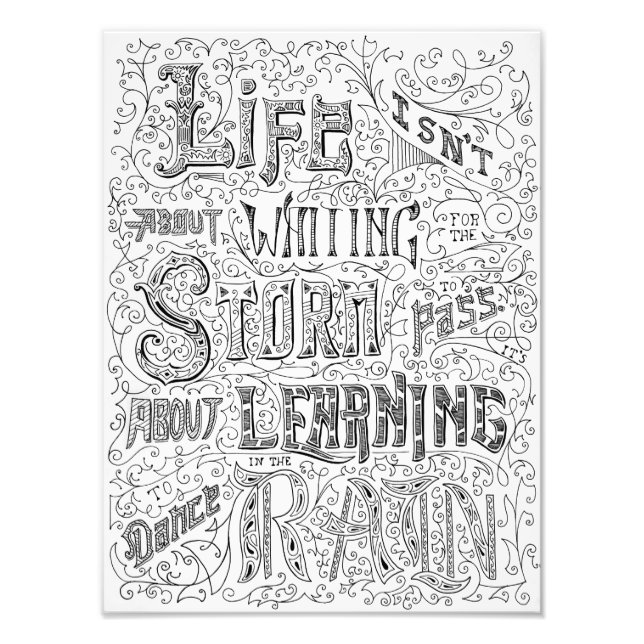 Impression Photo Danse dans la pluie (Devant)