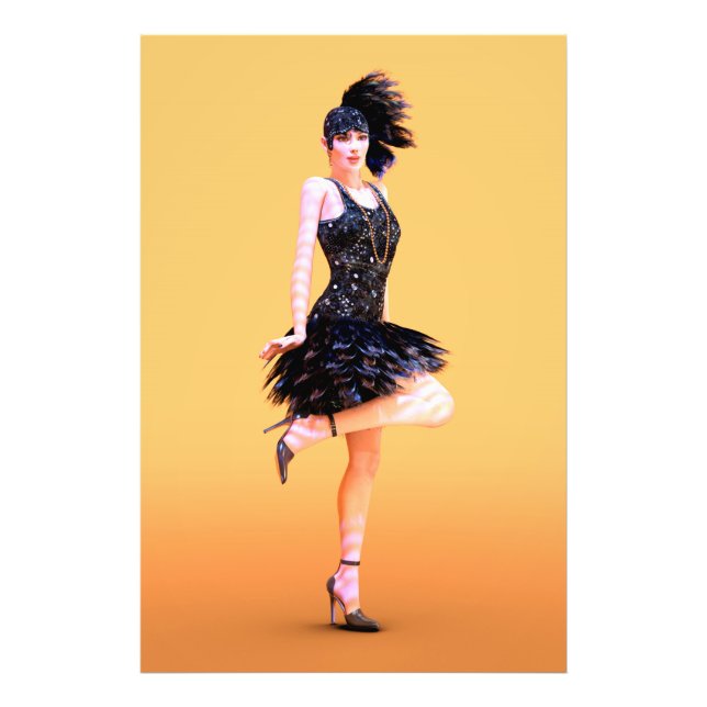 Impression Photo Danse Flapper Vintage (Devant)