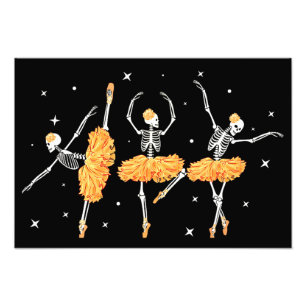 Impression Photo Danse Skeleton Ballerina Ballet Danse Halloween