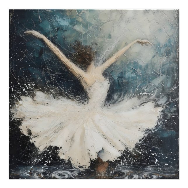 Impression Photo Danseuse de ballet Art Abstrait (Devant)