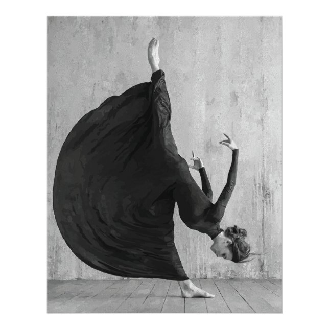 Impression Photo Danseuse de ballet victorienne en mouvement (Devant)