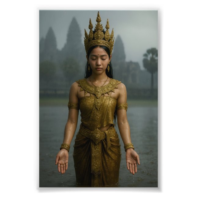 Impression photo d'Apsara sous la pluie (Devant)
