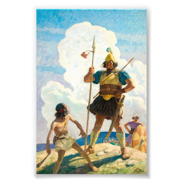 Impression Photo David et Goliath par Newell Convers Wyeth (Devant)