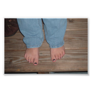 Impression photo de bulles pieds