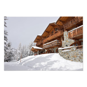 Impression photo de chalet de station de ski