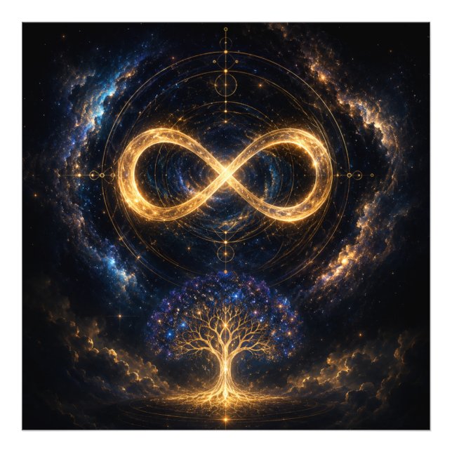 Impression photo de l'arbre de vie Infinity cosmiq (Devant)