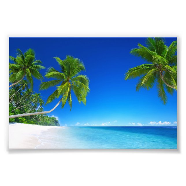 Impression photo de plage tropicale (Devant)