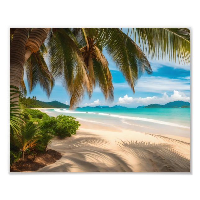 Impression photo de plage tropicale (Devant)