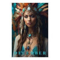*~* DÉCEMBRE Boho Headdress Zircon Turquoise AP53