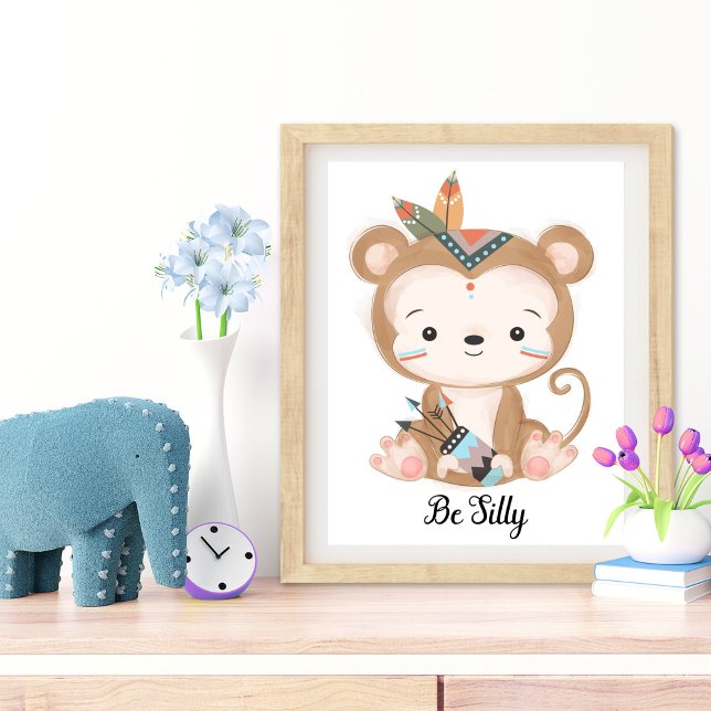 Impression Photo Déco murale de crèche d'animaux rigolos (Nursery Wall Art)