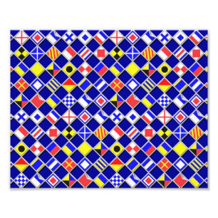 Impression Photo Décor de l'effet 3D À damiers dalles de drapeau na