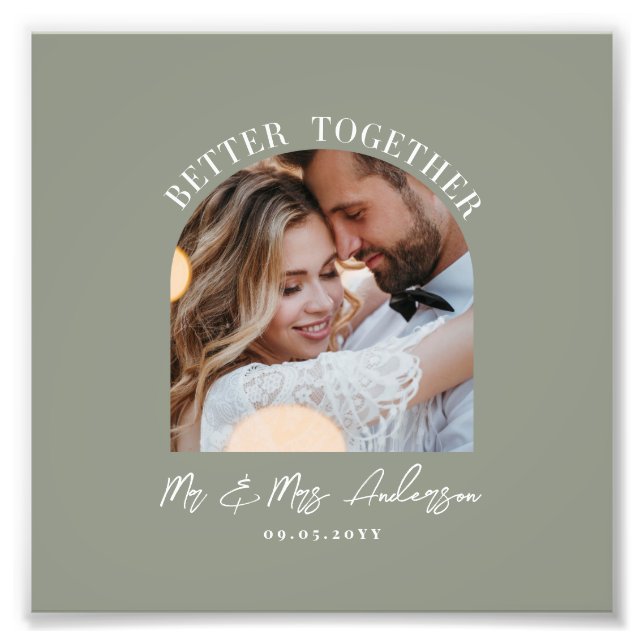 Impression Photo Décoration de maison de mariage avec arche de coul (Devant)