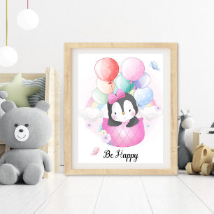 Impression Photo Décoration murale de nurserie d'animaux Be Happy