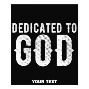 IMPRESSION PHOTO DÉDIÉ À DIEU BLANC PERSONNALISABLE TEXT COOL
