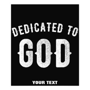 IMPRESSION PHOTO DÉDIÉ À DIEU PERSONNALISABLE COOL TEXTE BLANC
