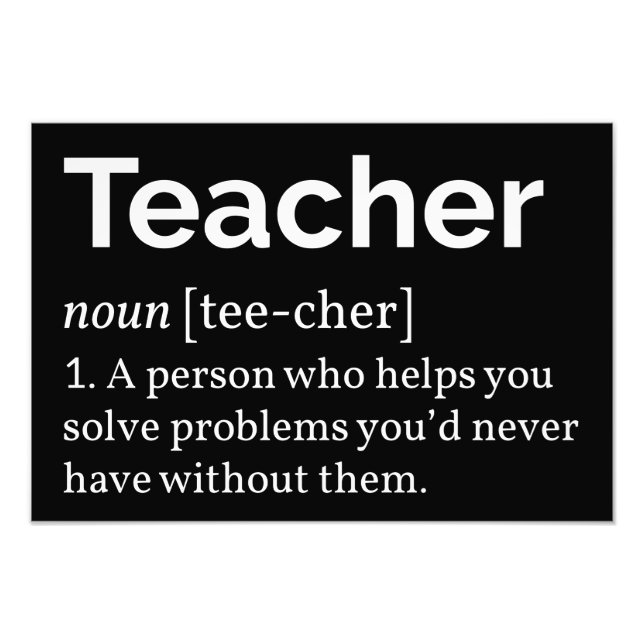 Impression Photo Définition de l'enseignant (Devant)