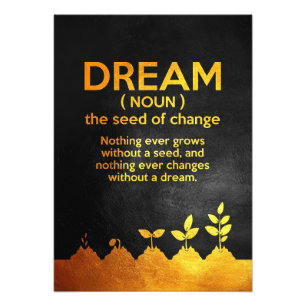 Impression Photo Définition de rêve de citation de bonheur