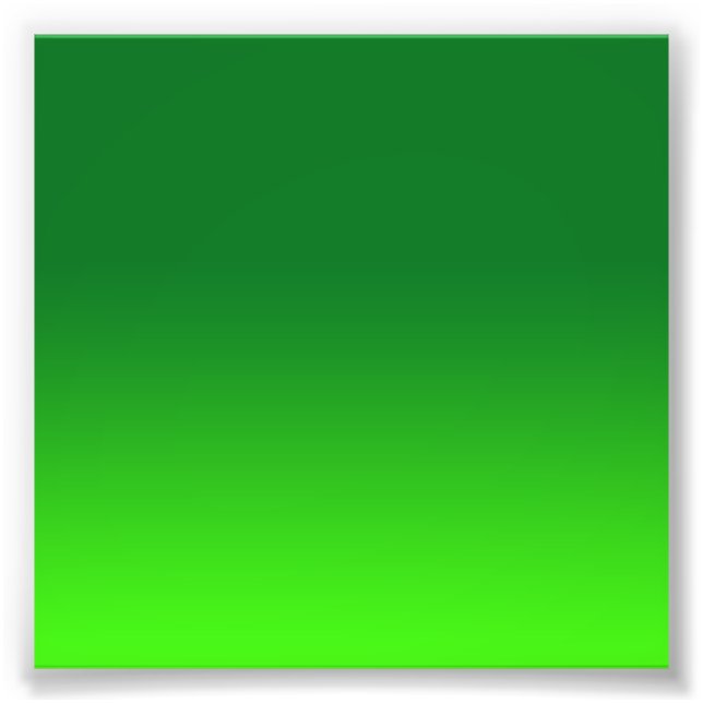 Impression Photo Dégradé Vert Ombre Vivant Moderne Simple (Devant)