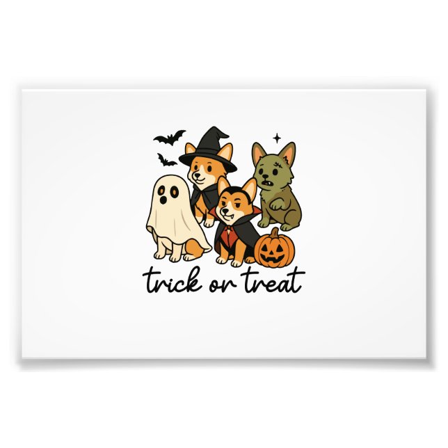 Impression Photo déguisement d'Halloween pour corgi (Devant)