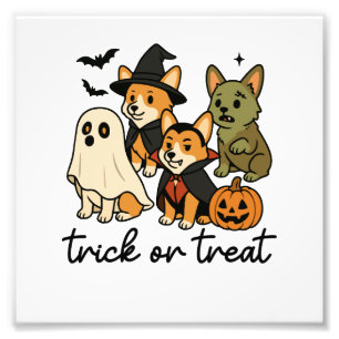 Impression Photo déguisement d'Halloween pour corgi