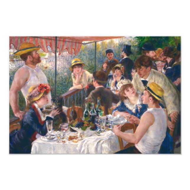Impression Photo Déjeuner de la fête nautique, 1880 par Renoir (Devant)