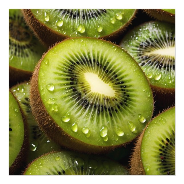 Impression Photo Délicieux Kiwis vert (Devant)
