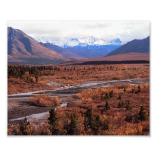 Impression Photo Denali, Alaska, Montagnes enneigées, Automne, phot