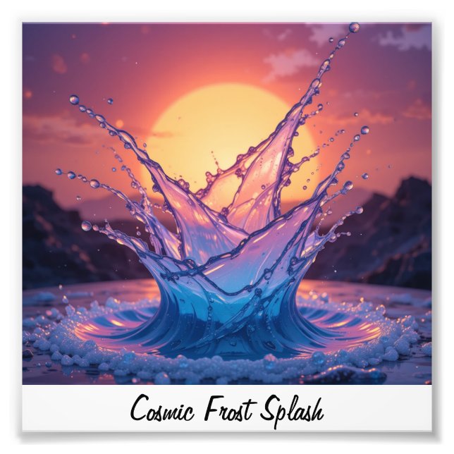 Impression Photo Des éclats de cristal liquide au coucher du soleil (Devant)