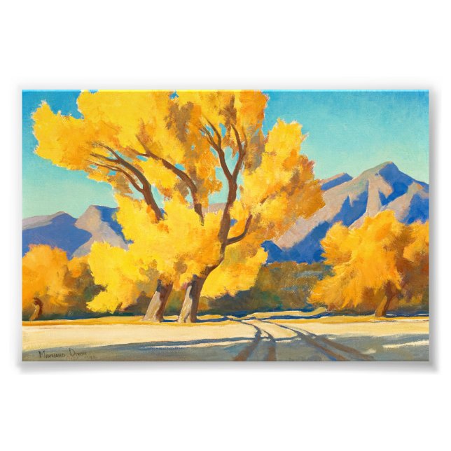 Impression Photo Desert Cottonwoods, Arizona par Maynard Dixon (Devant)