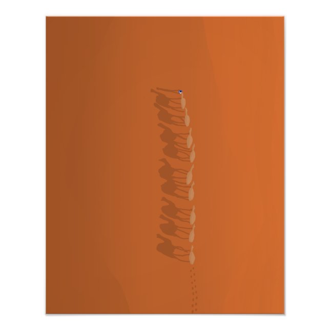 Impression Photo Désert du Sahara Maroc | Illustration aérienne (Devant)