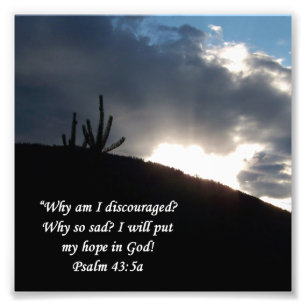 Impression Photo Desert Scene Psaume 43:5 Encouragement Imprimer