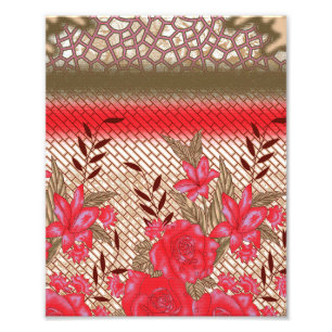 Impression Photo Design de tissu complexe avec motifs floraux
