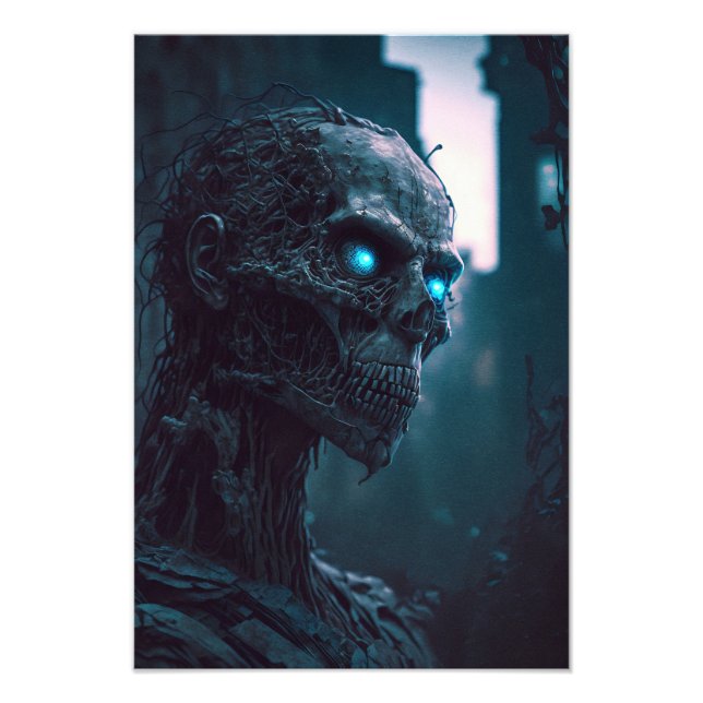 Impression Photo Design de zombie aux yeux brillants (Devant)