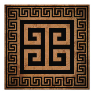 Impression Photo Design noir Motif grec