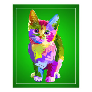 Impression Photo Design prismatique Stylisé Kitten-32345