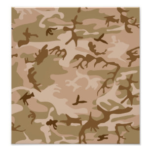 Impression Photo Dessert Camo - Camouflage Marron