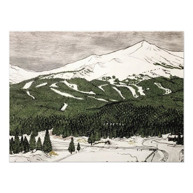 Impression Photo Dessin Au Crayon De Breckenridge, CO (Devant)