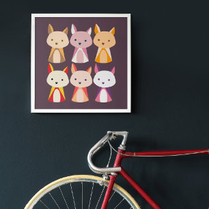 Impression Photo Dessin coloré Fox